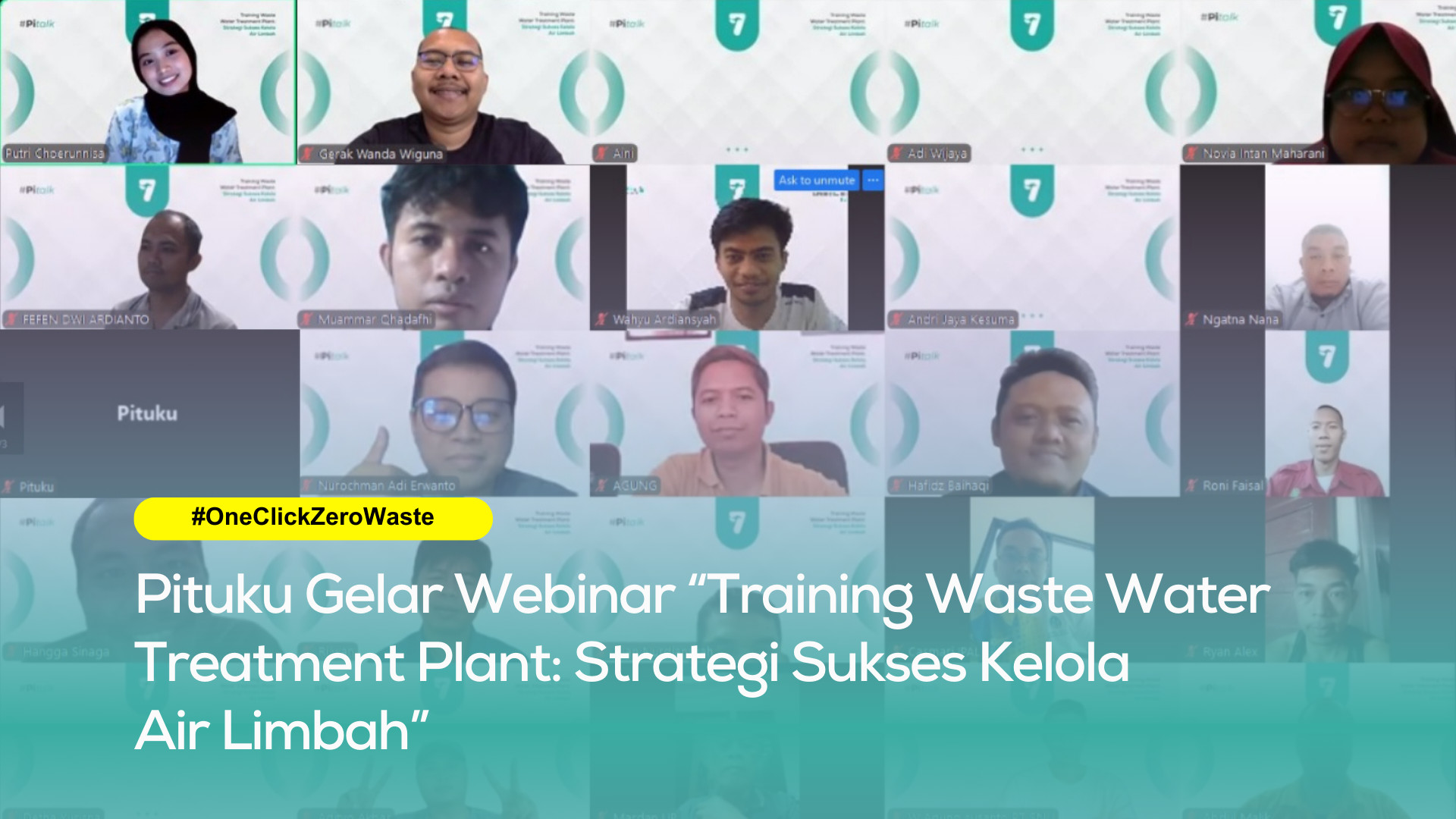 Pituku Gelar Webinar "Training Waste Water Treatment Plant: Strategi Sukses Kelola Air Limbah"